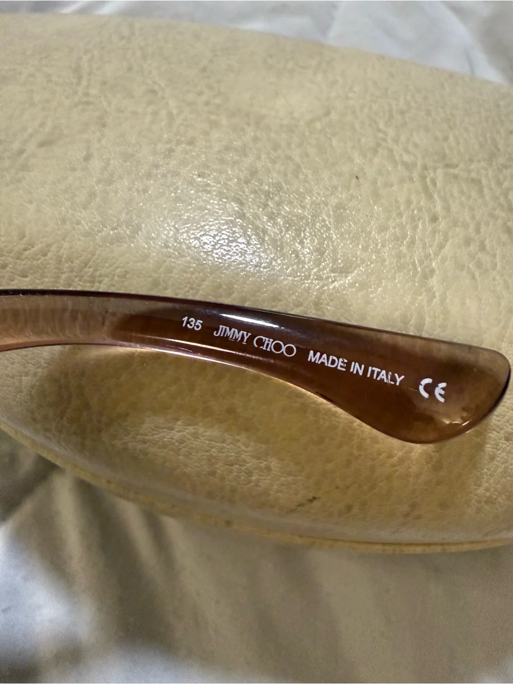 Jimmy Choo Translucent Pink Brown Gradient Sunglasses